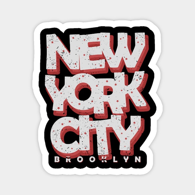 New York City Brooklyn Magnet by Alouna