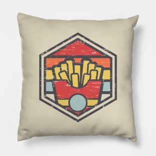 Retro Badge Fries Light Pillow