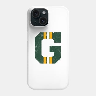 Green Bay G, vintage - white Phone Case