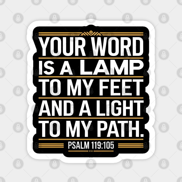 Your Word Is A Lamp For My Feet And A Light To My Path Christian Magnet by Douglas's Store 3