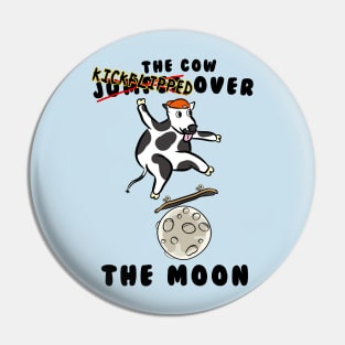 The cow jumped over the moon skating Pin