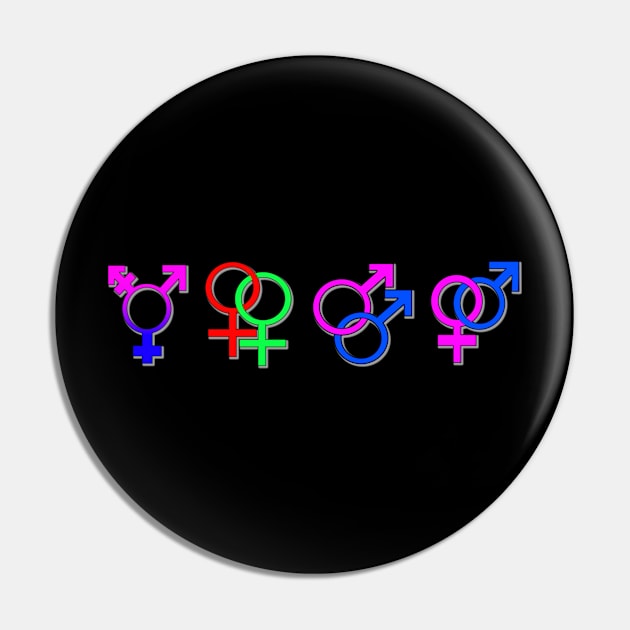 LGBT Symbols Pin by CasualTeesOfFashion