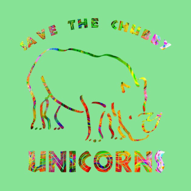 Save The Chubby Unicorns Nature Rhinoceros Lovers by klimentina