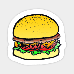 colored burger Magnet