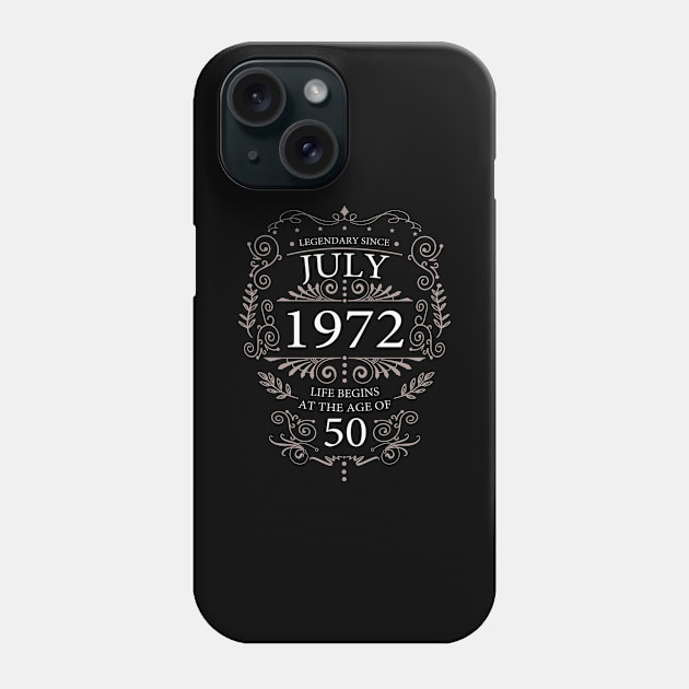 July 1972 birthday saying Phone Case by HBfunshirts