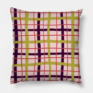 Wobbly Plaid Pillow