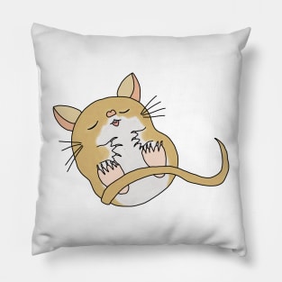 Cute golden sleeping Gerbil Pillow