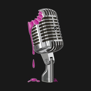 Bite the Microphone Pink T-Shirt