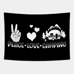 Peace Love Camping Caravan Grandma Renter Gift Tapestry