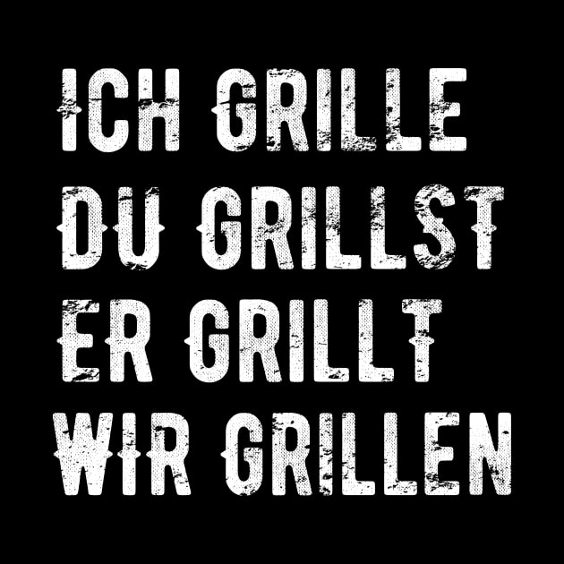 Konjugation Grillen Ich Grille Grill BBQ Barbeque Geschenk by SinBle