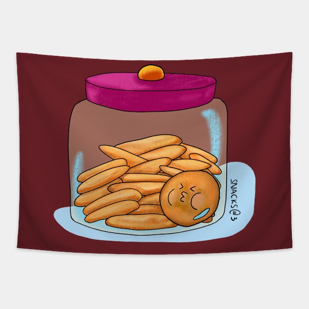 A jar of cookies Tapestry by Snacks At 3