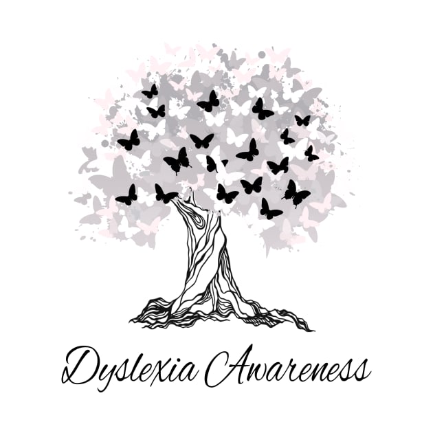 Dyslexia Awareness Butterfly Support by MerchAndrey