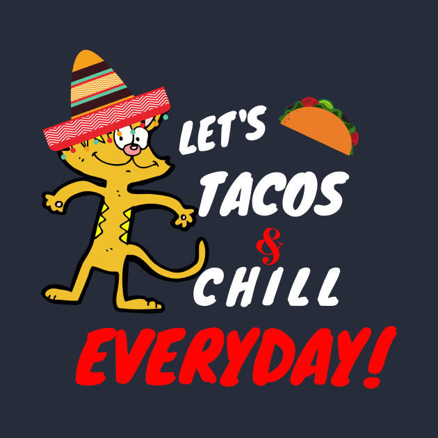 Mexican Cat Tacos Everyday Cat Shirt by Patricke116