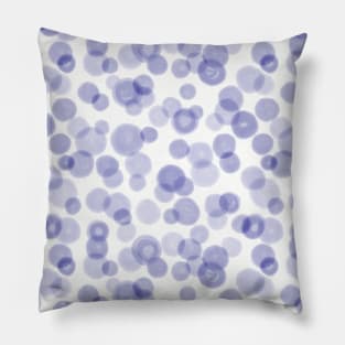 Blue Watercolor Circles Pillow