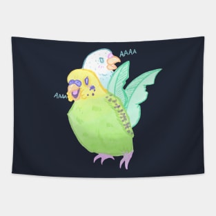 Jungle Budgies Tapestry