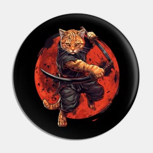 Cat Ninja Mastery Stealthy Guardian Pin