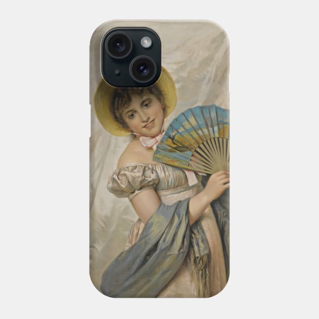 Her New Fan by Giovanni Costa Phone Case by Classic Art Stall