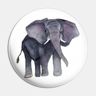 Watercolour Elephant Pin