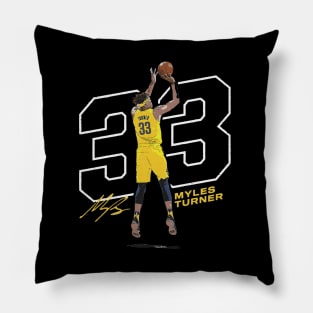 Myles Turner Indiana Outline Pillow