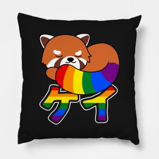 Cute Red Panda Gay Pride Pillow