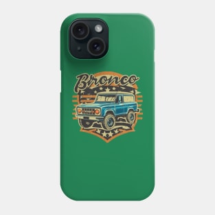 Retro 1987-1991 Ford Bronco w/Tires Phone Case