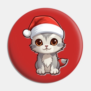 Cute Xmas Cat Pin