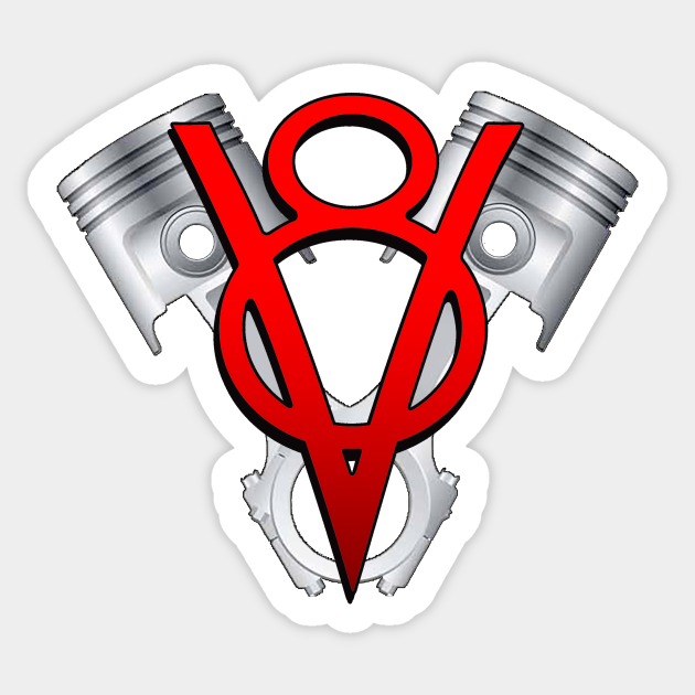 V8 Engine American Muscle car - V8 Engine - Sticker