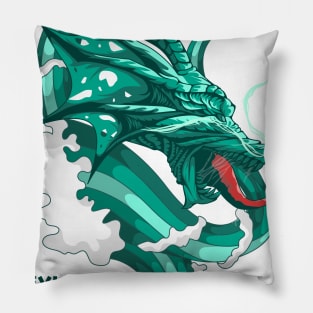 leviathan dragon the goddes of the sea monster Pillow