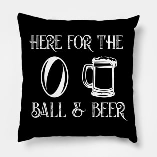 Balls & beer funny american football alley sport drinking Pillow