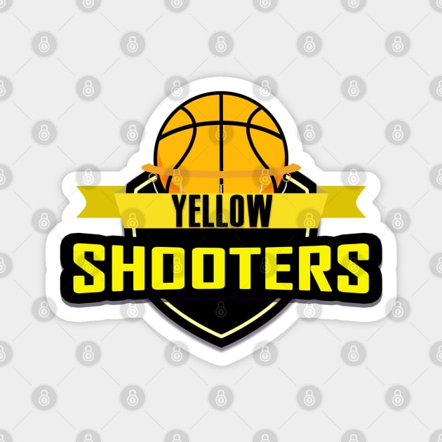 Sporty Basketball Team Yellow Shooters Magnet by Teephical