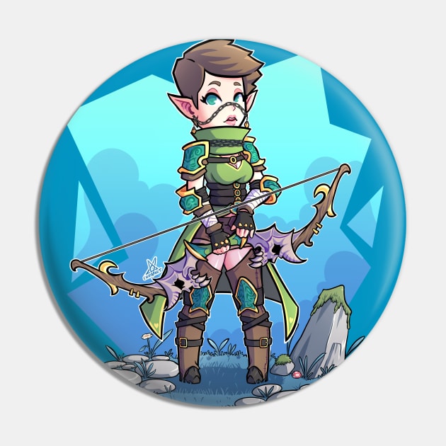 The Elf Archer Pin by Chrivart