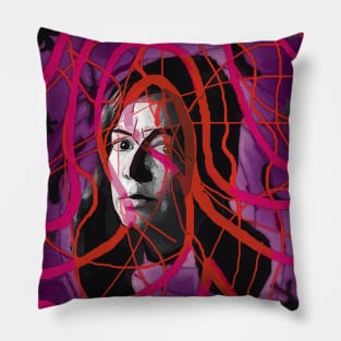 Alejandra Pizarnik in Purple and Pink Haze Pillow