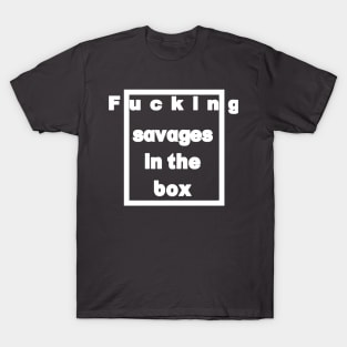 savages in the box yankees shirt