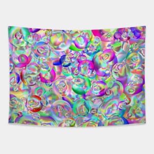 Shiny Colorful Iridescent Marble Pattern Tapestry