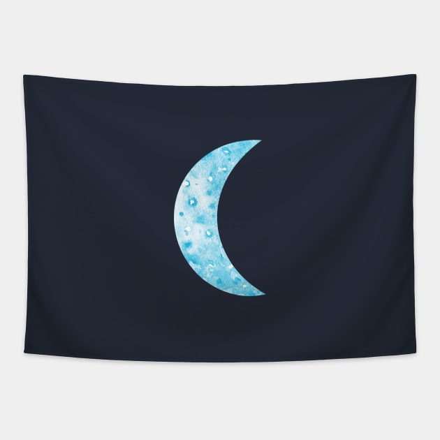 crescent moon Tapestry by shoko