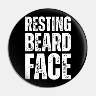 Resting Beard Face Funny Beard Parody Bearded T-Shirt Pin