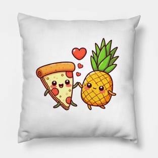 cute slice of pizza love pineapple Pillow