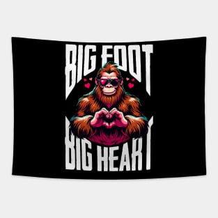 Sasquatch Big Foot  Big Heart Tapestry