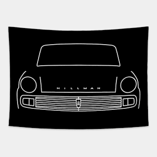 Hillman Minx Series VI classic car outline graphic (white) Tapestry