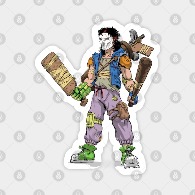 Casey Jones TMNT Magnet by SketchbooksTees