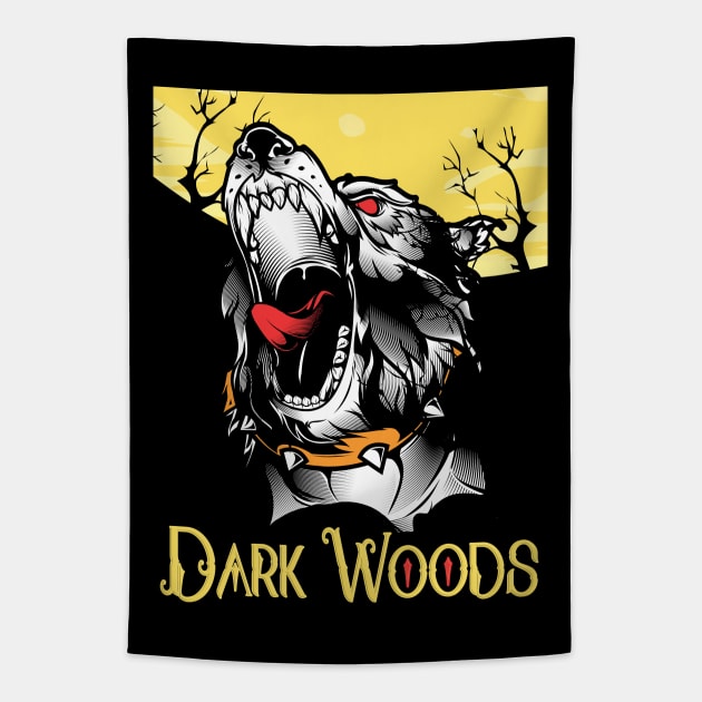 Dark Woods Tapestry by black8elise