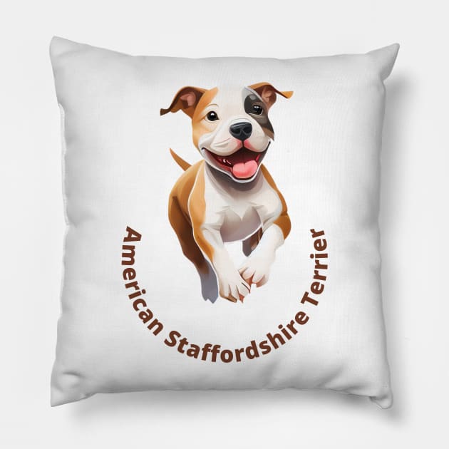 American Staffordshire Terrier Pillow by Schizarty