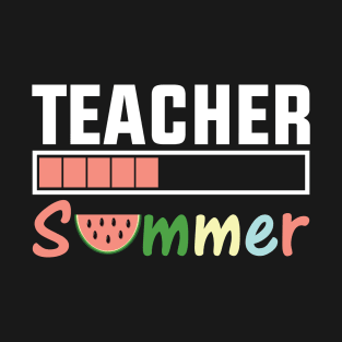 teacher summer vibes recharge required happy last day of school T-Shirt