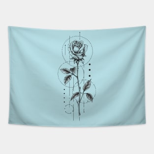 Geometric rose design Tapestry