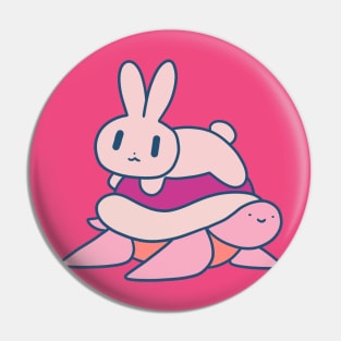 Bunny and Turtle Pin