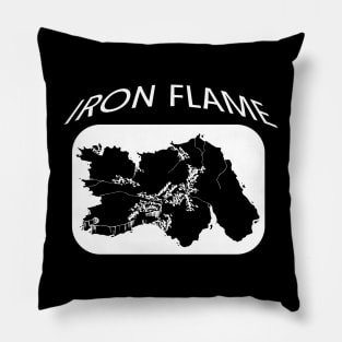 Iron Flame Map White Pillow