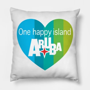 Aruba Heart - one happy island Pillow