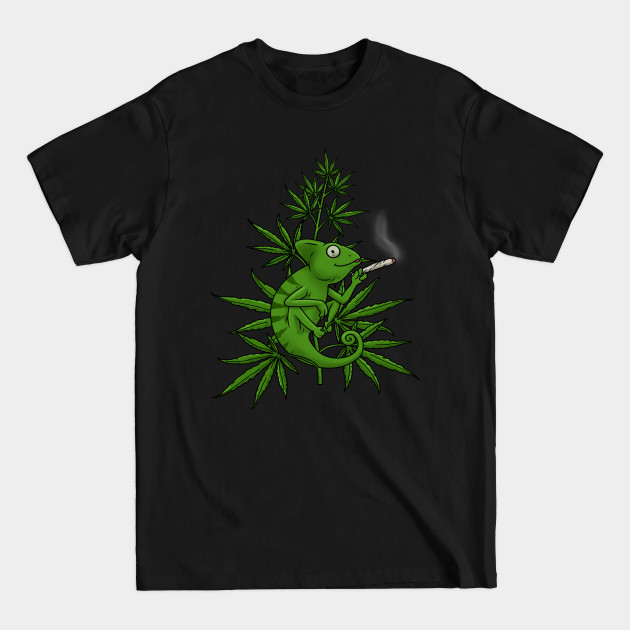 Discover Smoke Weed Marijuana Tshirt Cannabis Shirt Stoner Chameleon - Stoner Gifts - T-Shirt