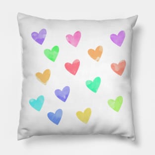 Multicolor Hearts Sticker Pack Pillow