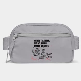 Casual Goth Skull with Inspiring Rap: Haters Talk Loud Bag